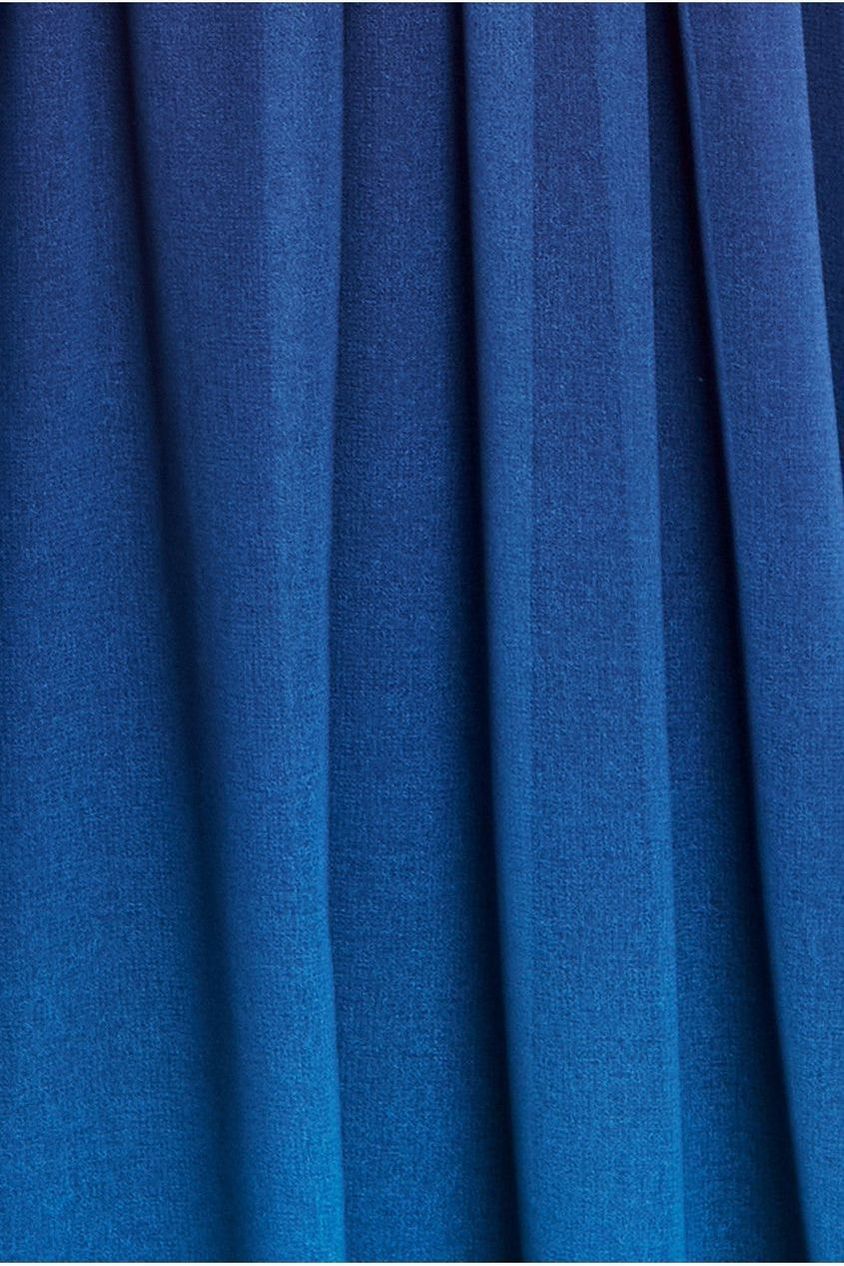 Ombre Chiffon Bardot Frill A-line Maxi Dress - Navy Ombre by Goddiva