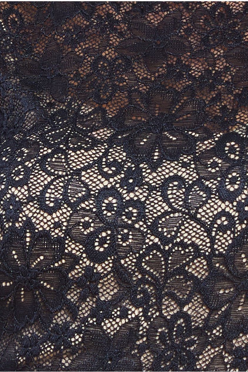 Flutter Sleeve Lace A-Line Maxi Dress - Black by Goddiva