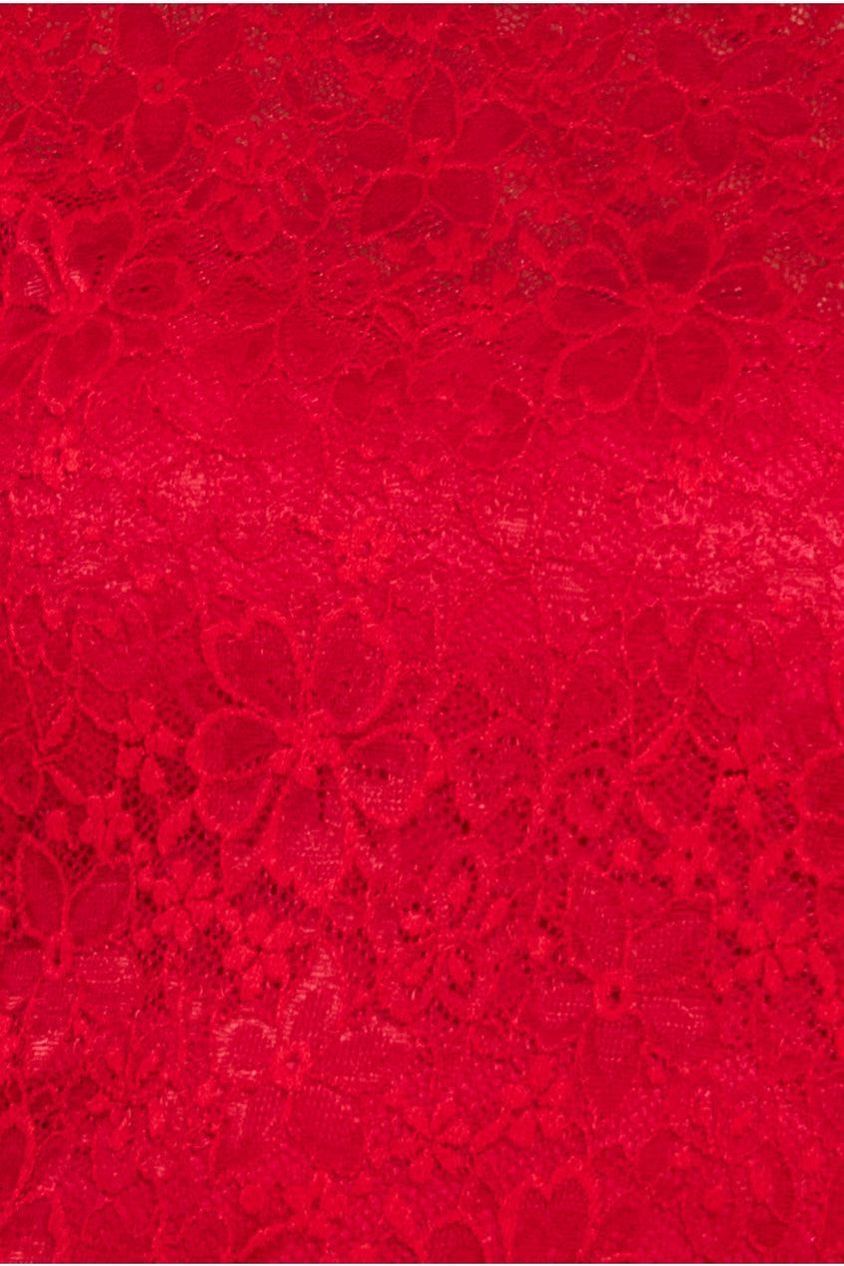 Flutter Sleeve Lace A-Line Maxi Dress - Red by Goddiva