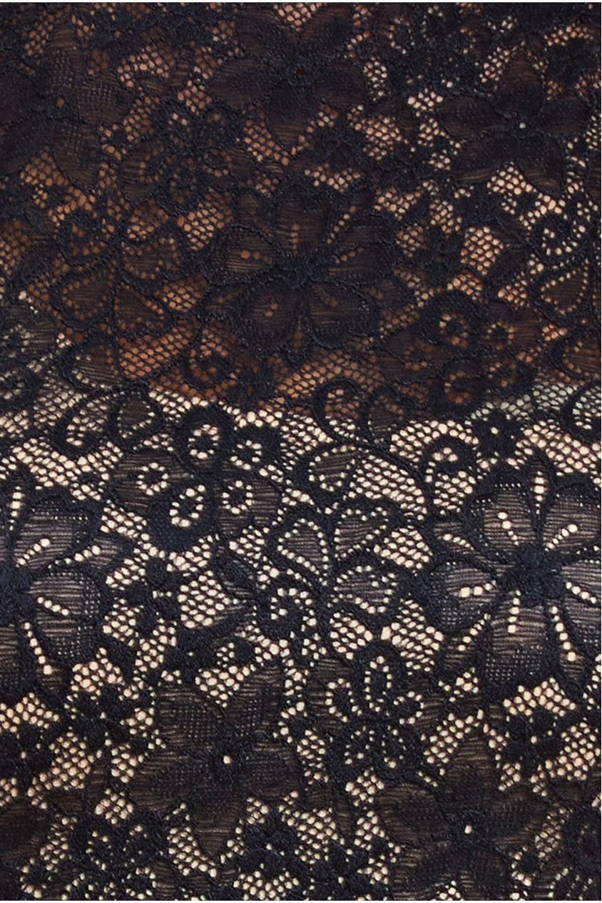 Flutter Sleeve Lace A-Line Midi Dress - Black by Goddiva