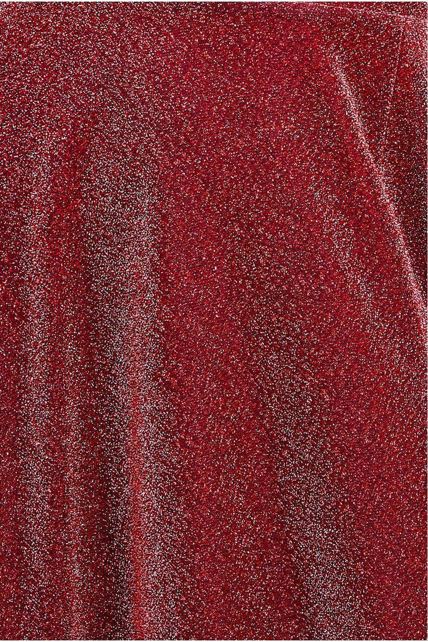 Crossover Lurex Glitter Maxi Dress - Wine by Goddiva