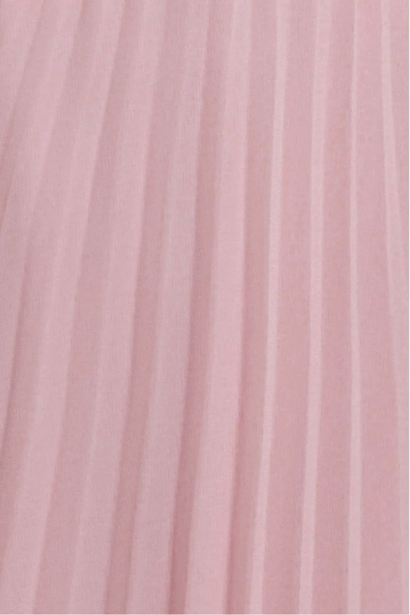 Balloon Sleeve Chiffon Maxi Dress - Blush Pink by Goddiva