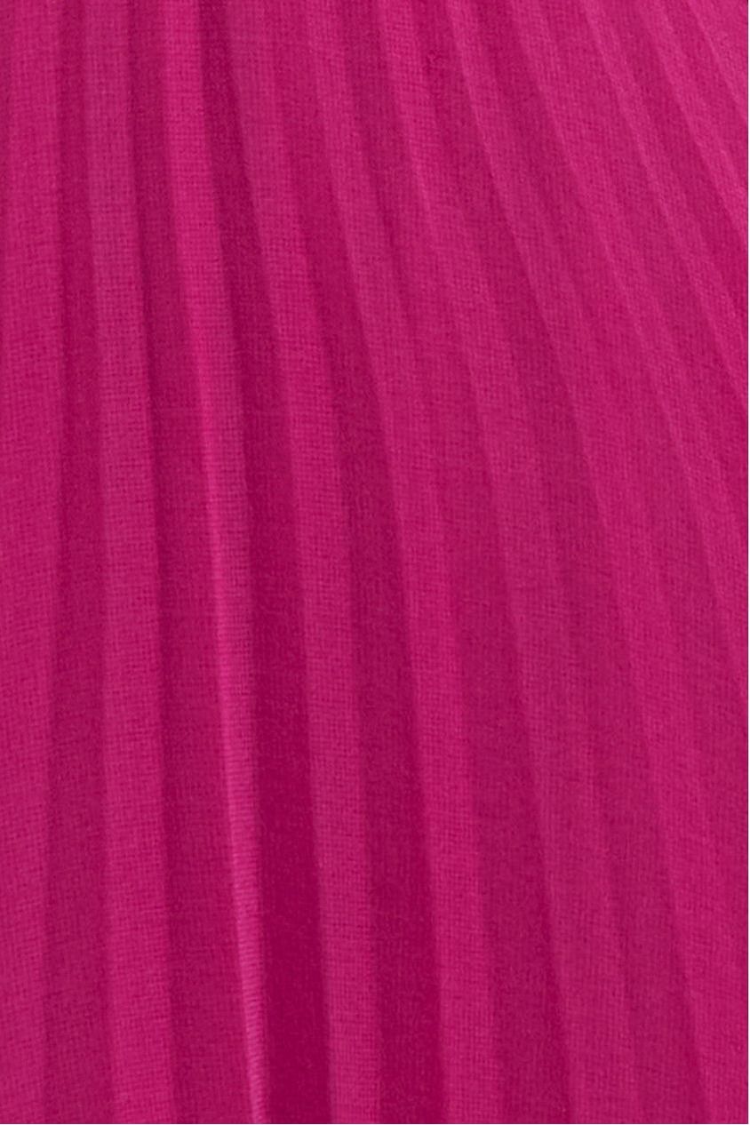 Balloon Sleeve Chiffon Maxi Dress - Magenta by Goddiva