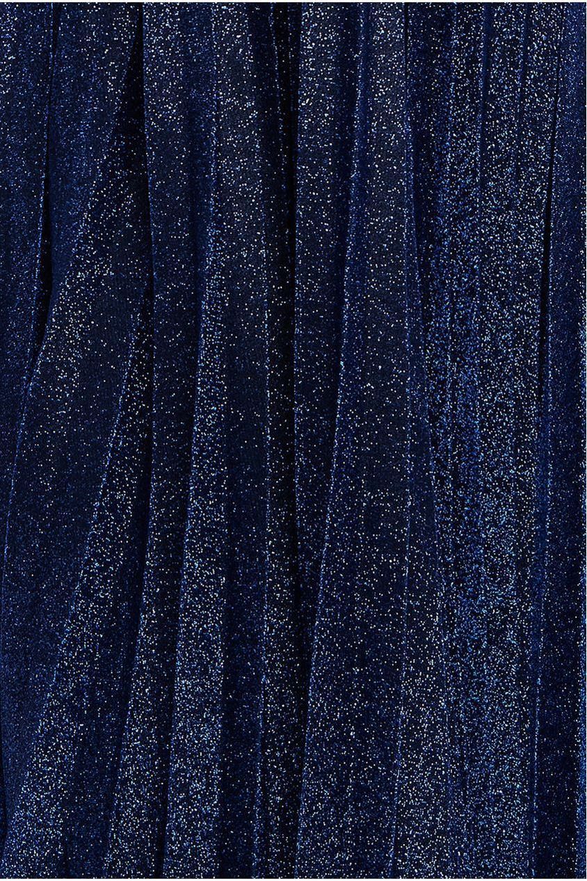 Bardot Pleated Skirt Maxi Dress - Navy by Goddiva