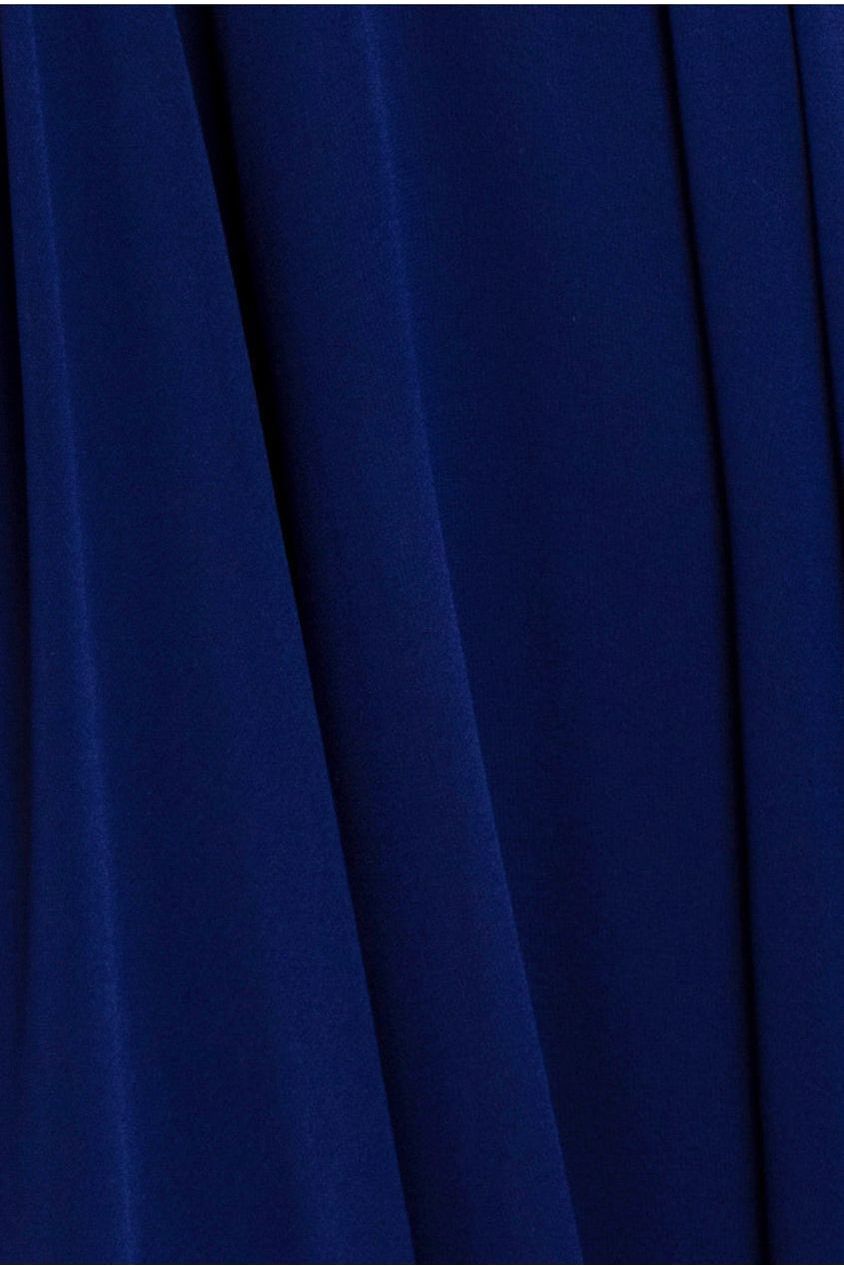 Cowl Neck Chiffon Maxi Dress - Navy Blue by Goddiva