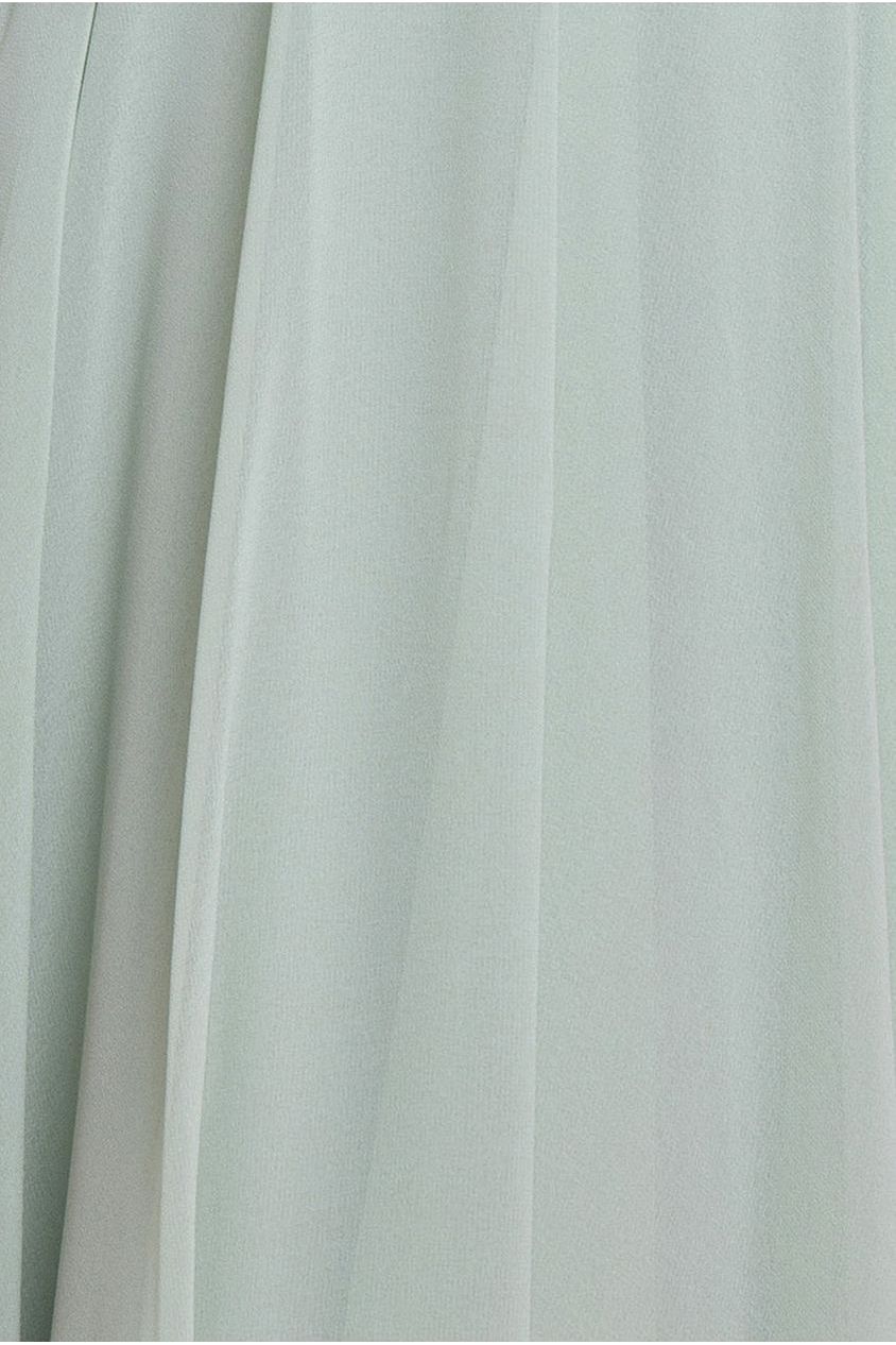 Cowl Neck Chiffon Maxi Dress - Sage Green by Goddiva