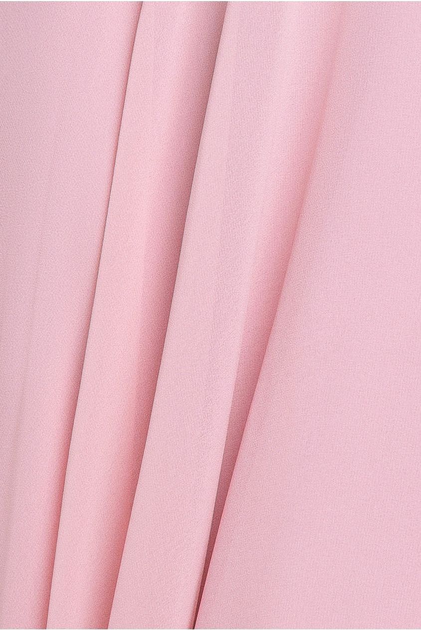 Cowl Neck Chiffon Maxi Dress - Blush Pink by Goddiva