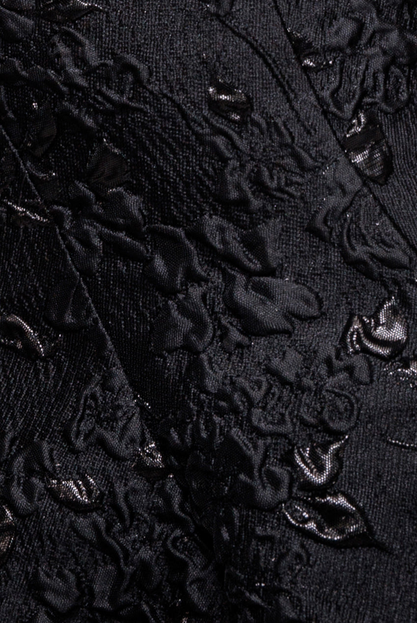 Jacquard Sleeveless A-line Mini Dress - Black by Goddiva