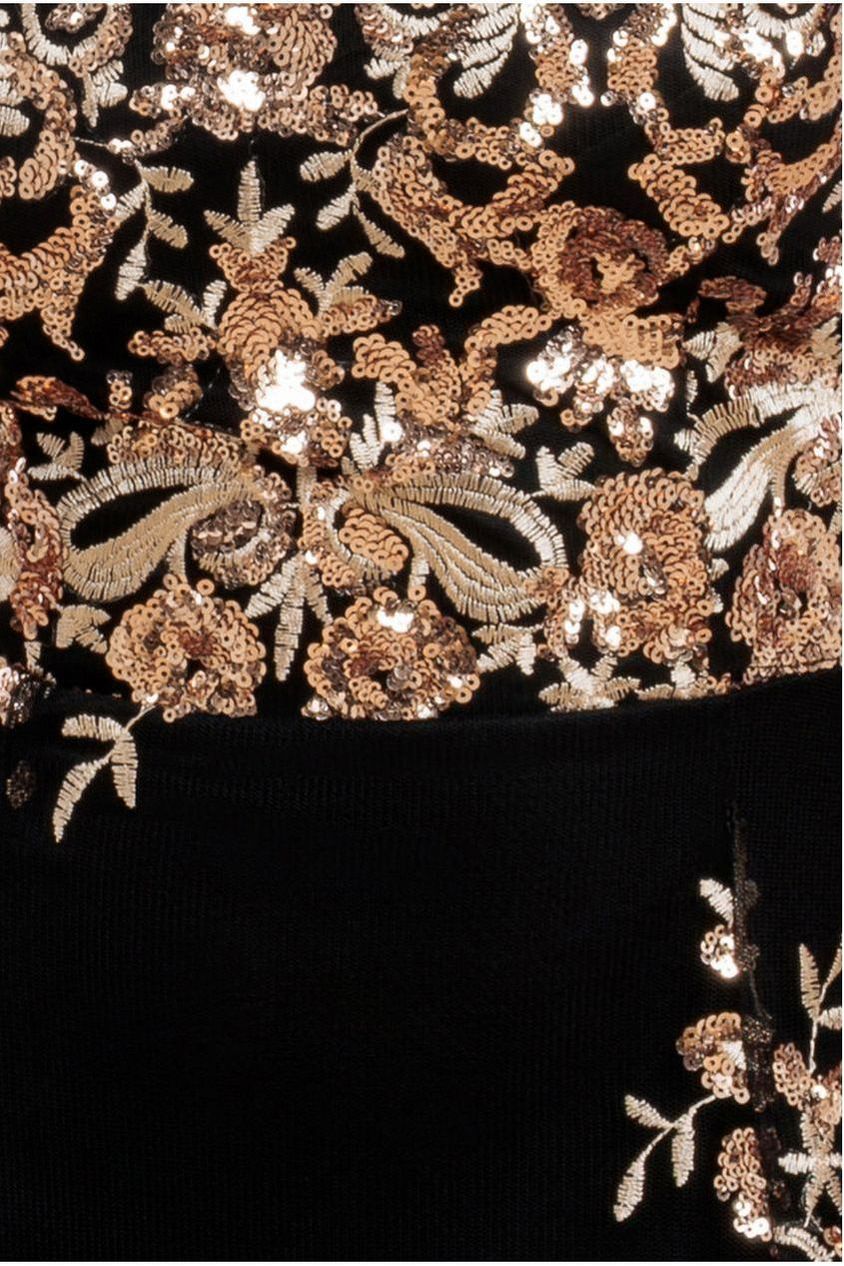 Bardot Sequin & Lace High Low Midi - Champagne by Goddiva