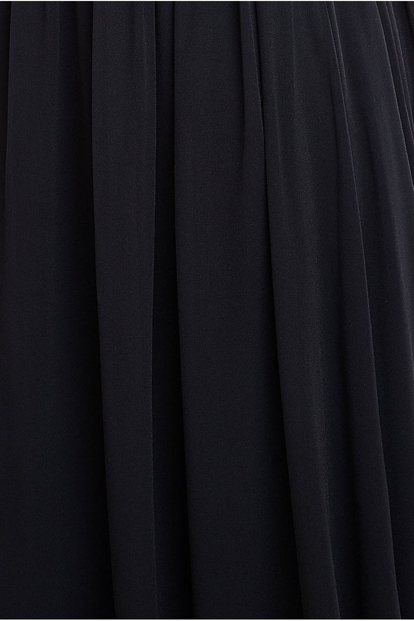 Bridesmaids Chiffon Maxi Dress - Black by Goddiva