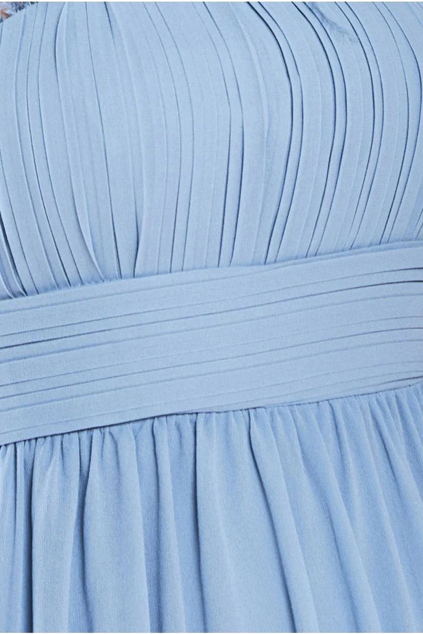 Bridesmaids Chiffon Maxi Dress - Blue by Goddiva