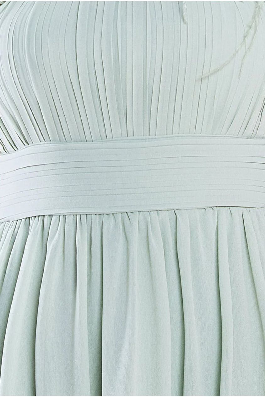 Bridesmaids Chiffon Maxi Dress - Sage Green by Goddiva