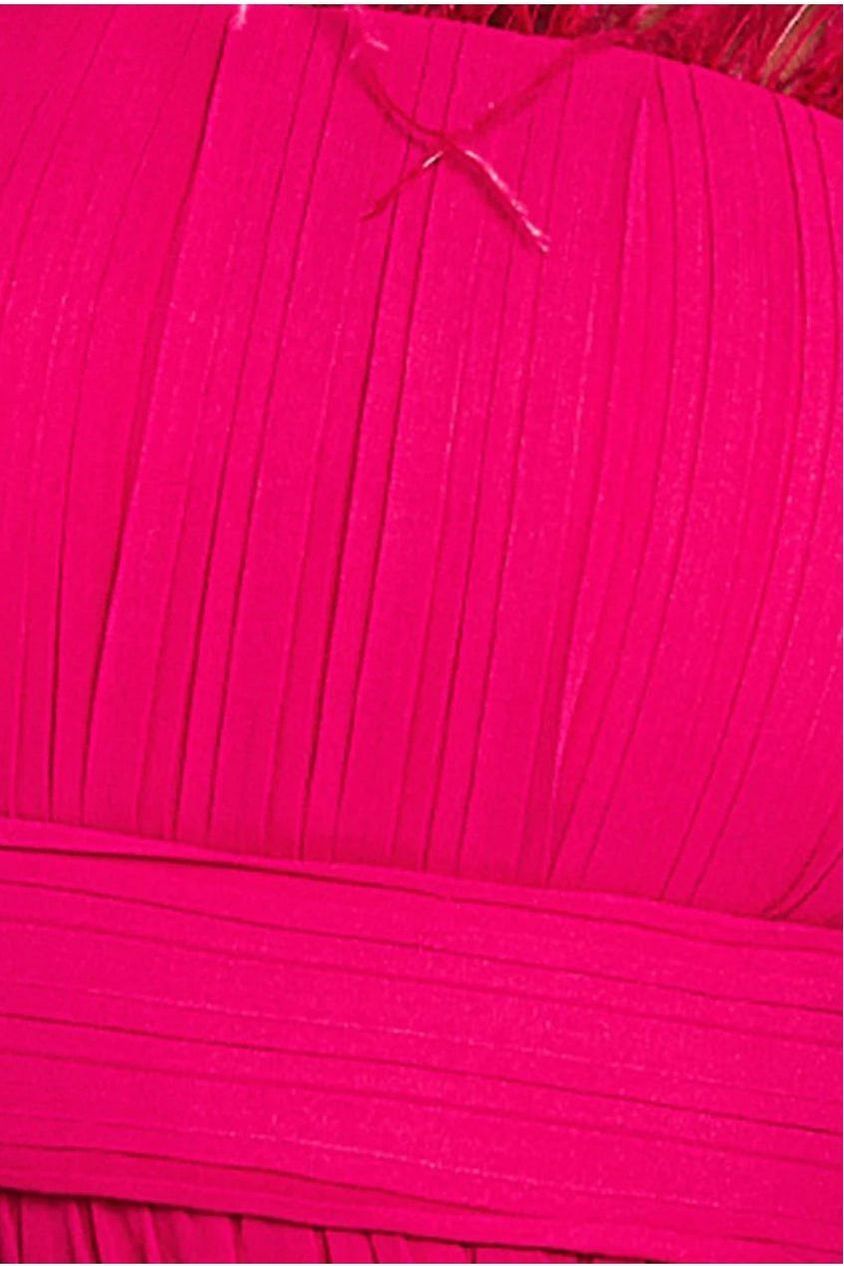 Bridesmaids Chiffon Maxi Dress - Hot Pink by Goddiva