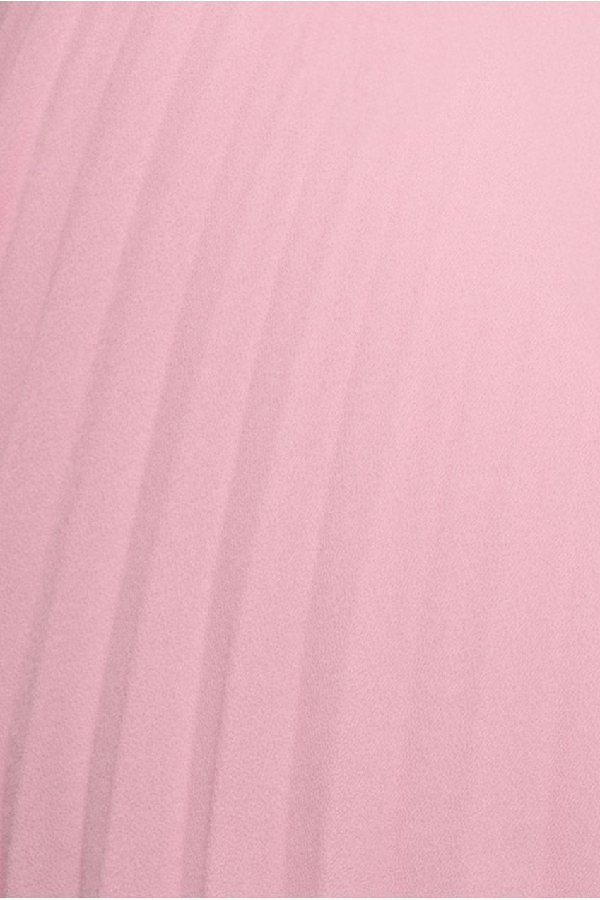 Crochet & Pleated Top Midi Dress - Blush Pink by Goddiva