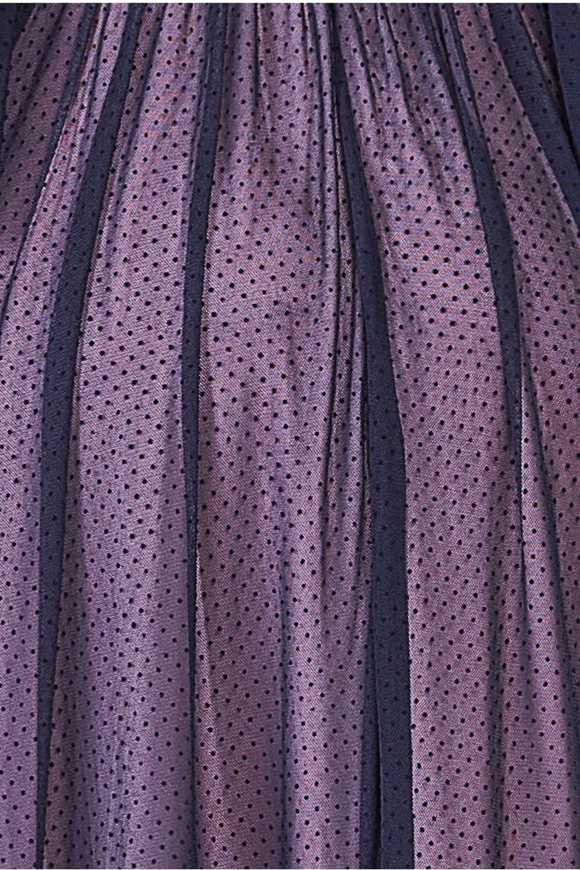 Corsage V-Neck Dobby Mesh Maxi - Blue by Goddiva