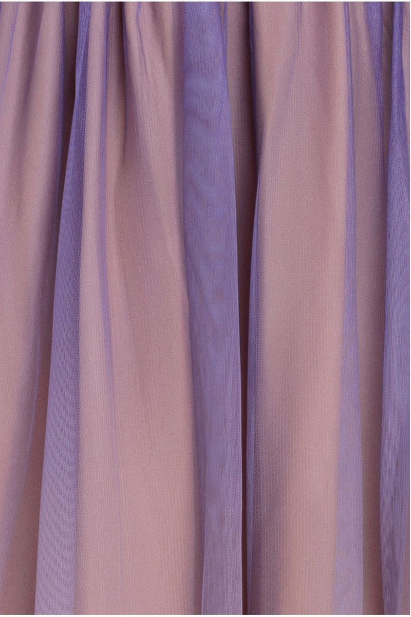 Sleeveless Ombre Pleated A-Line Maxi Dress - Lilac Ombre by Goddiva