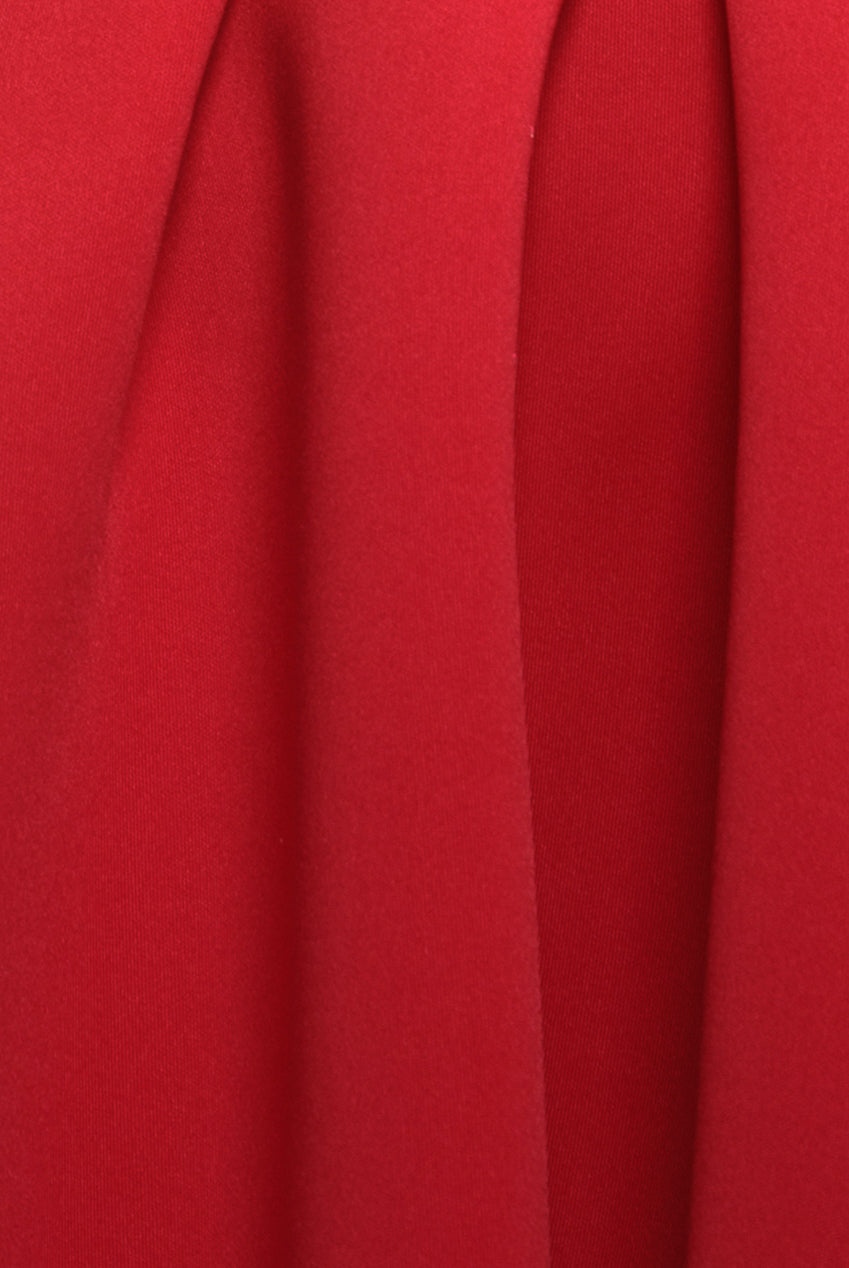Scuba Foam Skater Midi Dress - Red by Goddiva