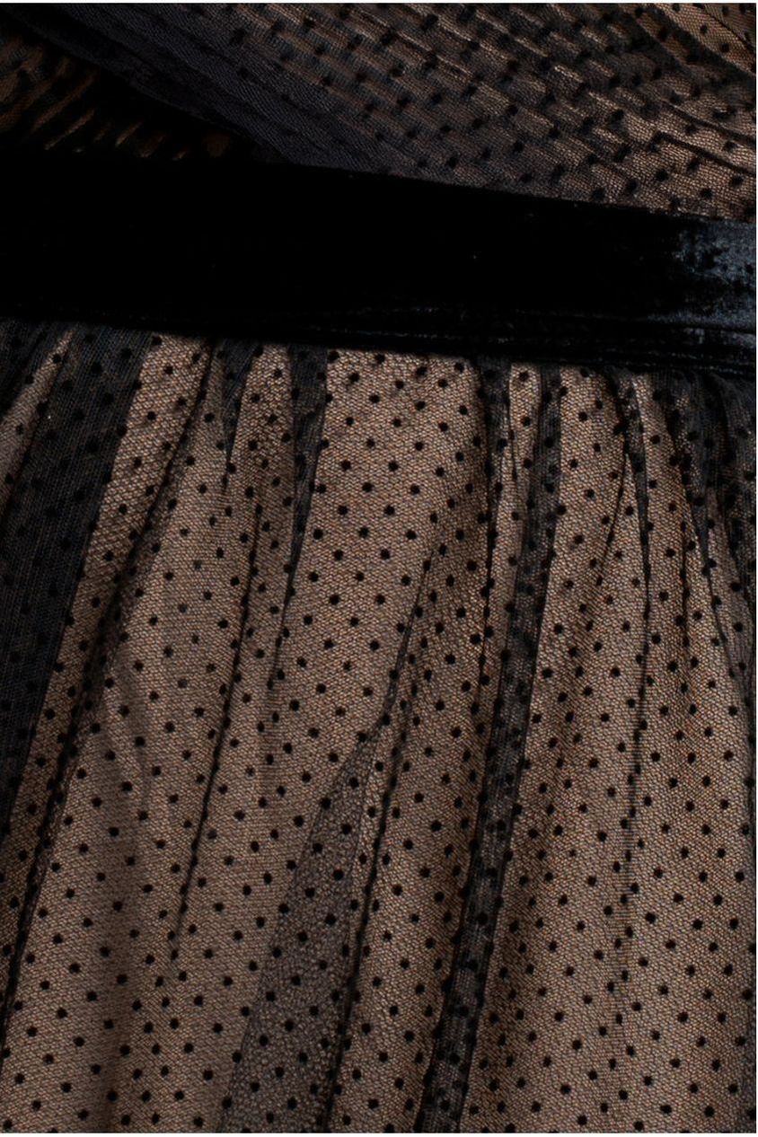 Dobby Mesh Off The Shoulder Princess Maxi Dress - Black by Goddiva