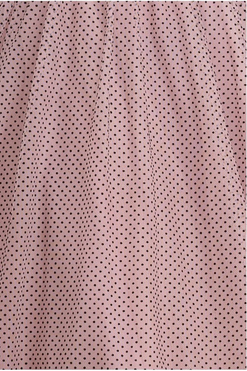 Dobby Mesh Off The Shoulder Princess Maxi Dress - Blush by Goddiva