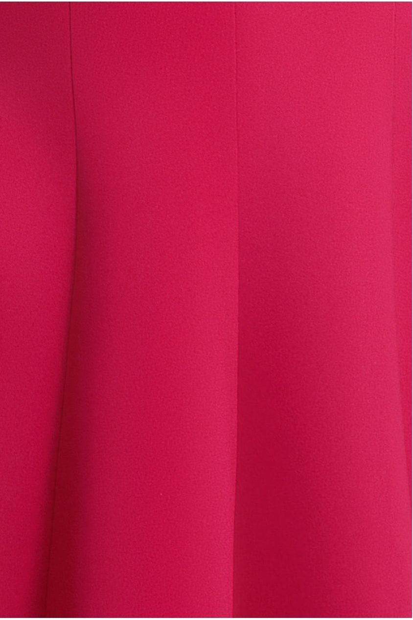 Cap Sleeve Plunging V-Neckline A-line Midi Dress - Magenta by Goddiva