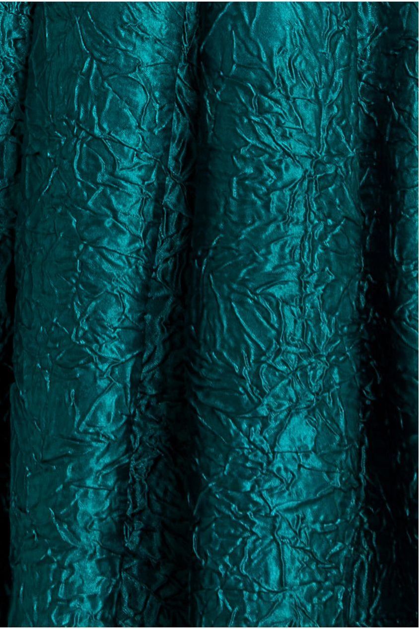 Crushed Satin Sleeveless A Line Midi Dress - Emerald Green by Goddiva