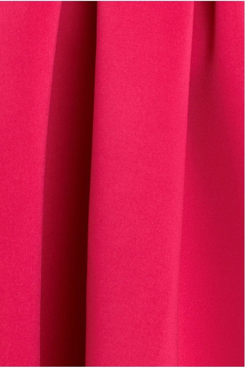 Contrast  Halter Neck Pleated A-Line Midaxi Dress - Black Magenta by Goddiva