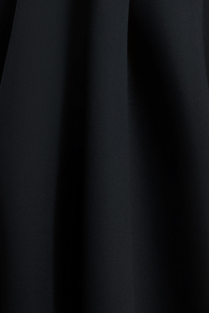 Halter Neck Pleated A-Line Midaxi Dress - Black by Goddiva