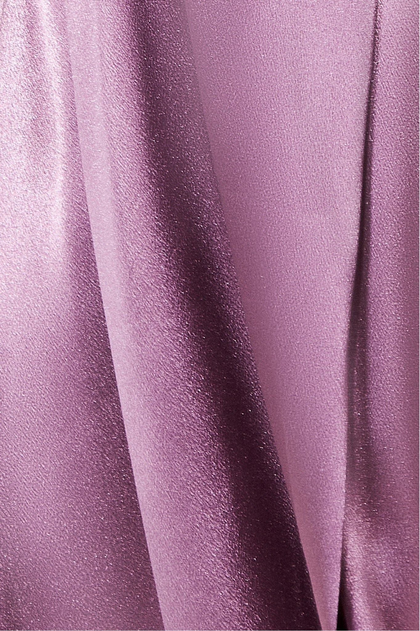 Front Split Satin Bandeau Maxi - Blush by Goddiva