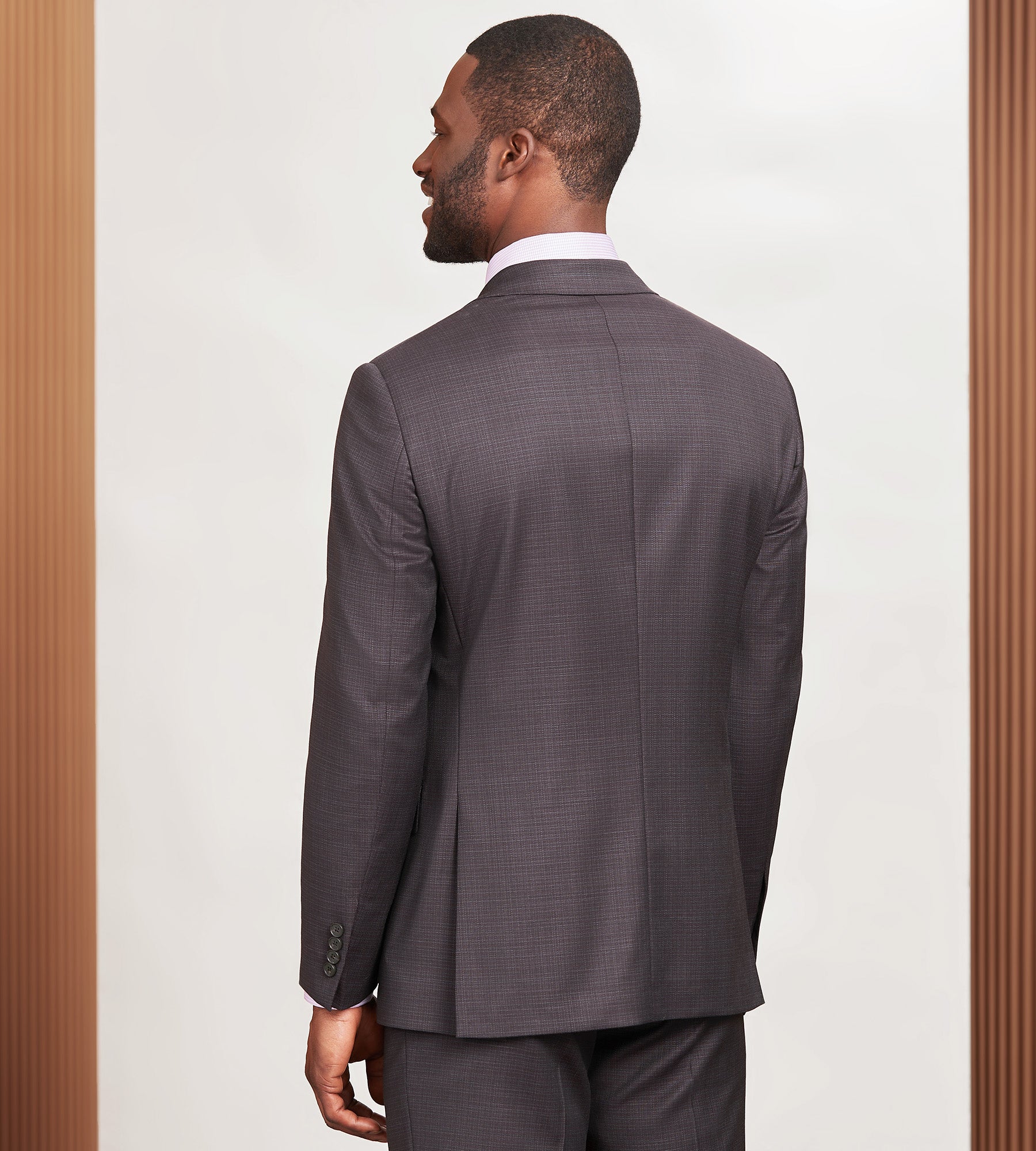 Modern Fit Burgundy Neat Suit