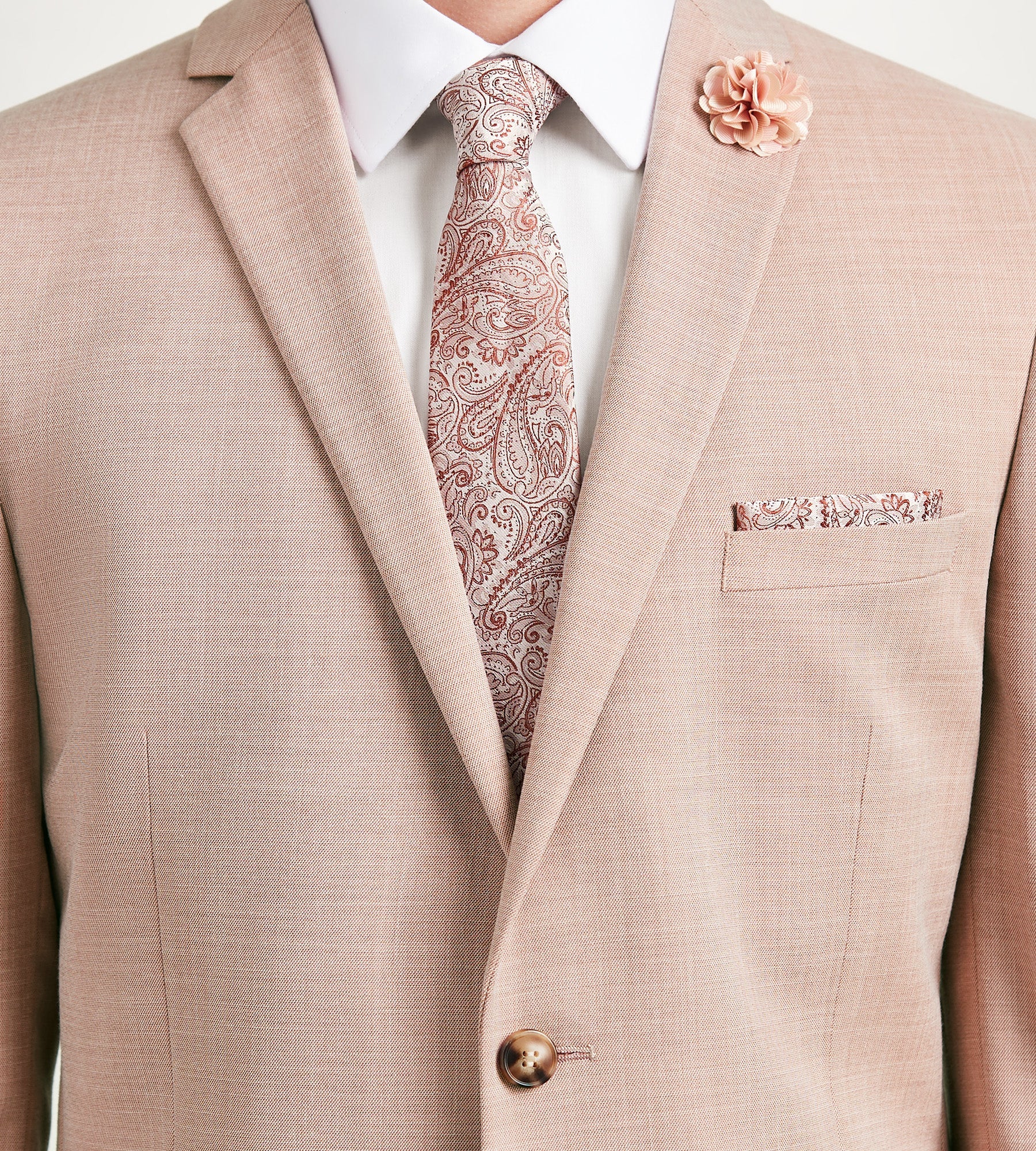 Modern Fit Pale Rose Solid Suit
