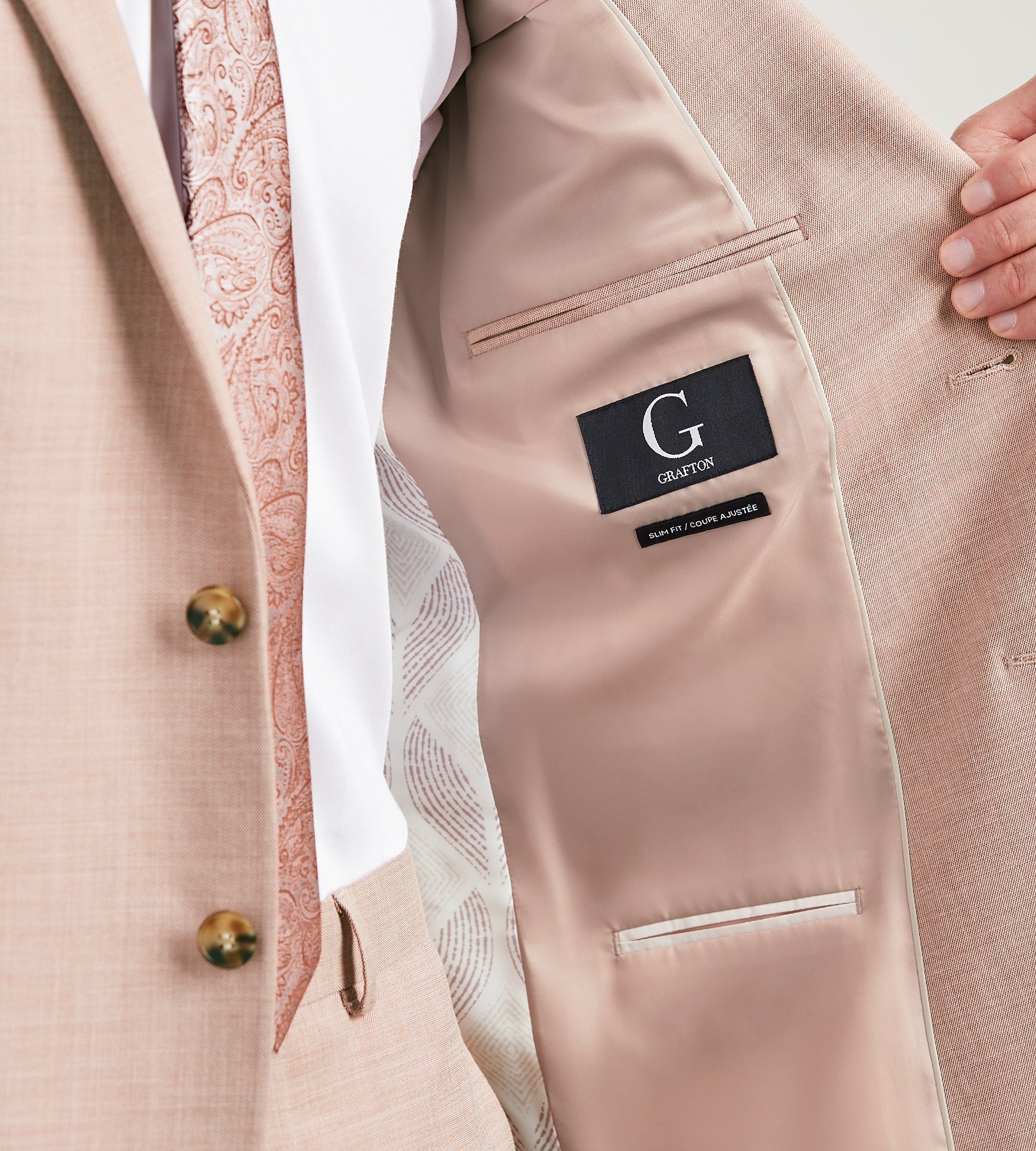 Modern Fit Pale Rose Solid Suit