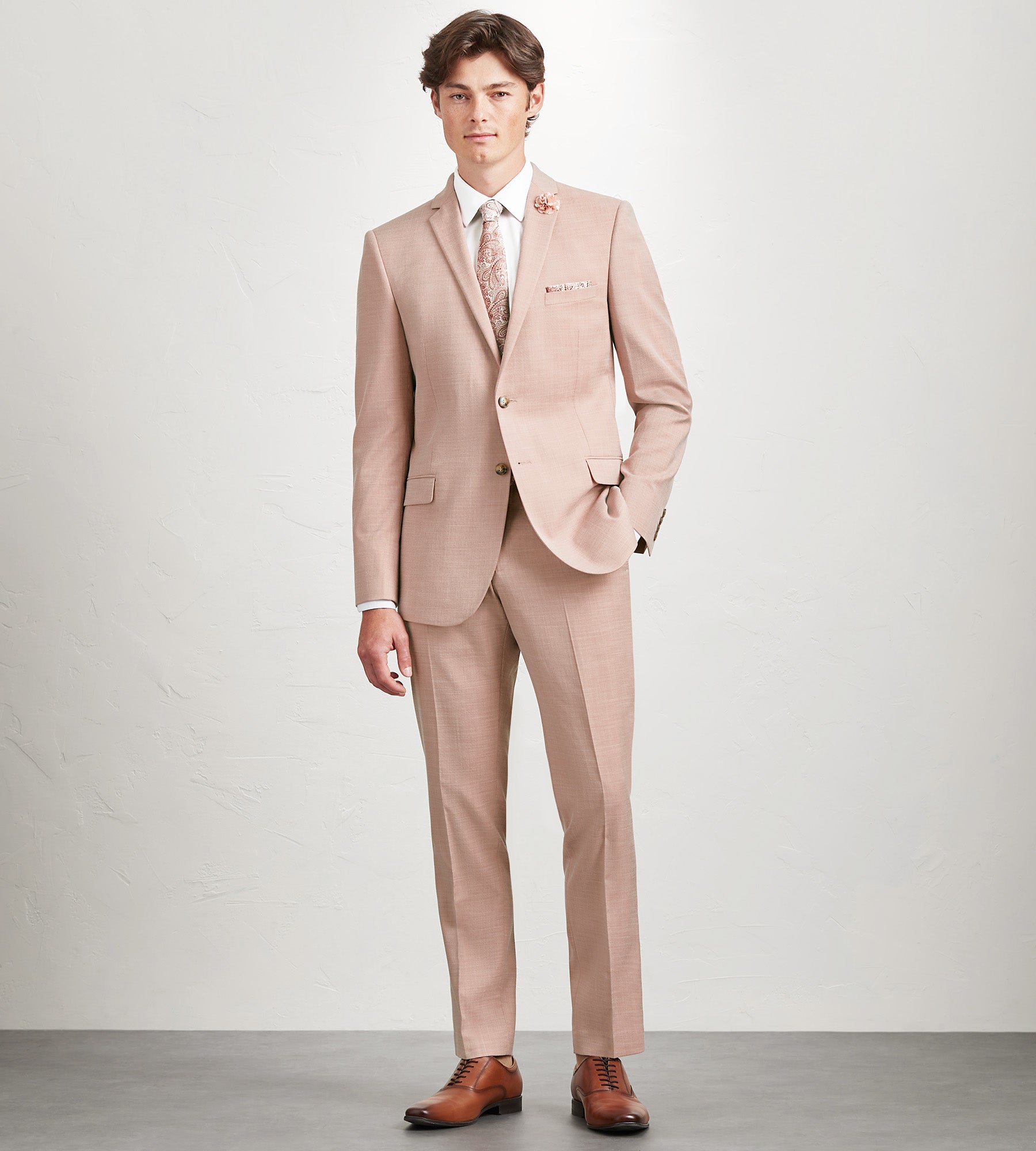 Modern Fit Pale Rose Solid Suit