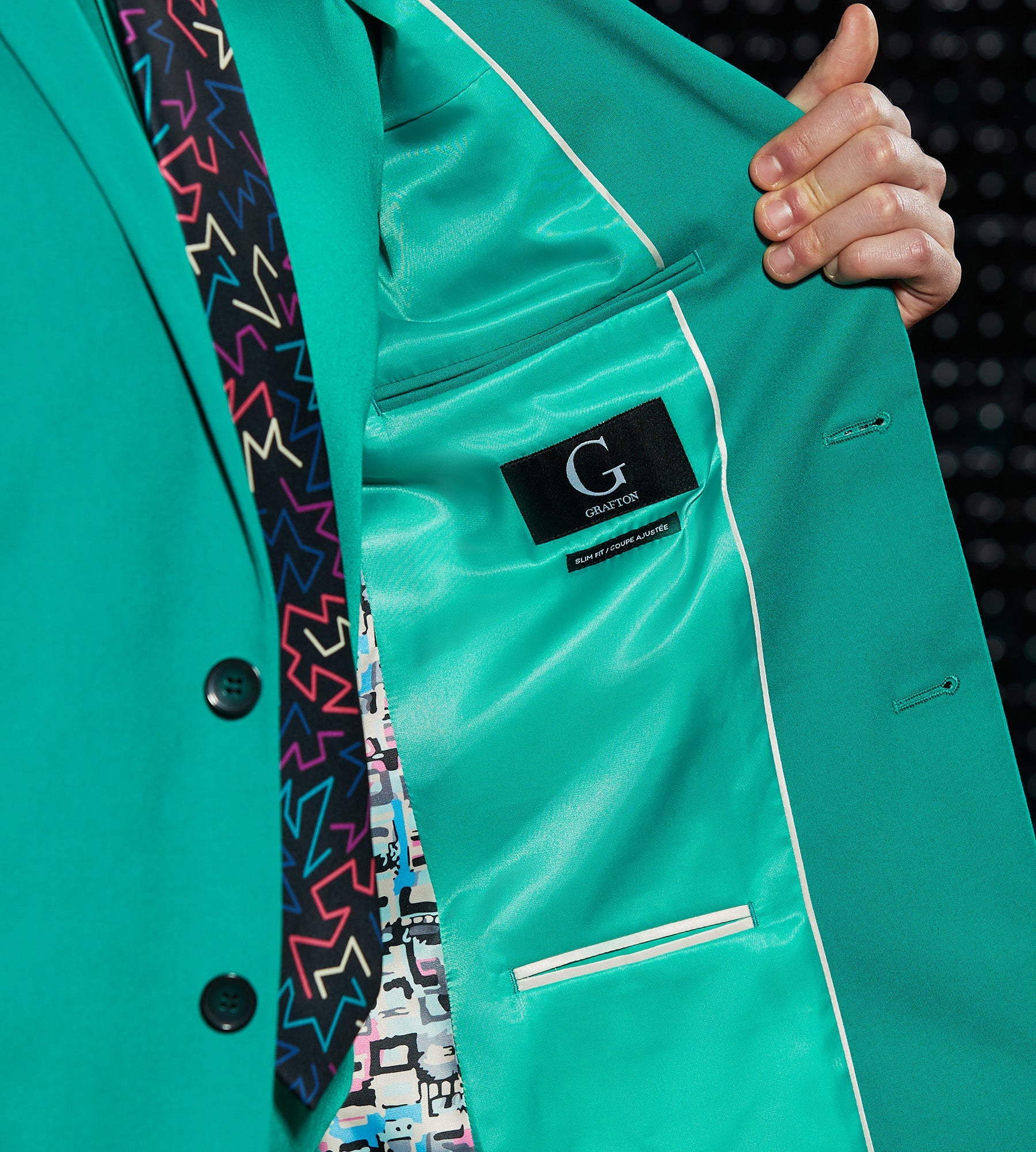 Slim Fit Bright Green Solid Suit