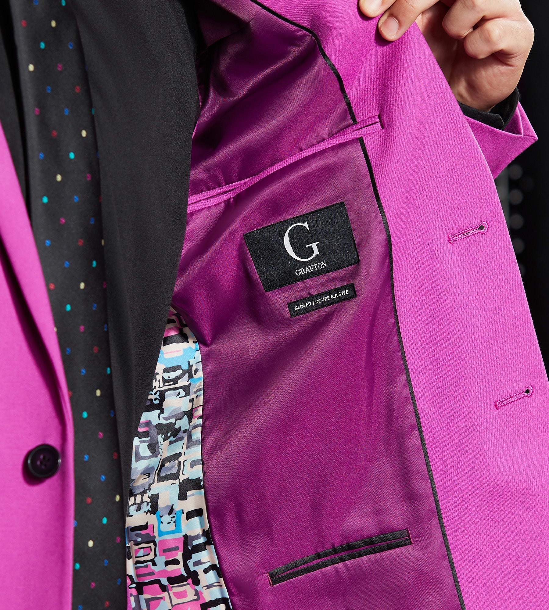 Slim Fit Bright Purple Solid Suit