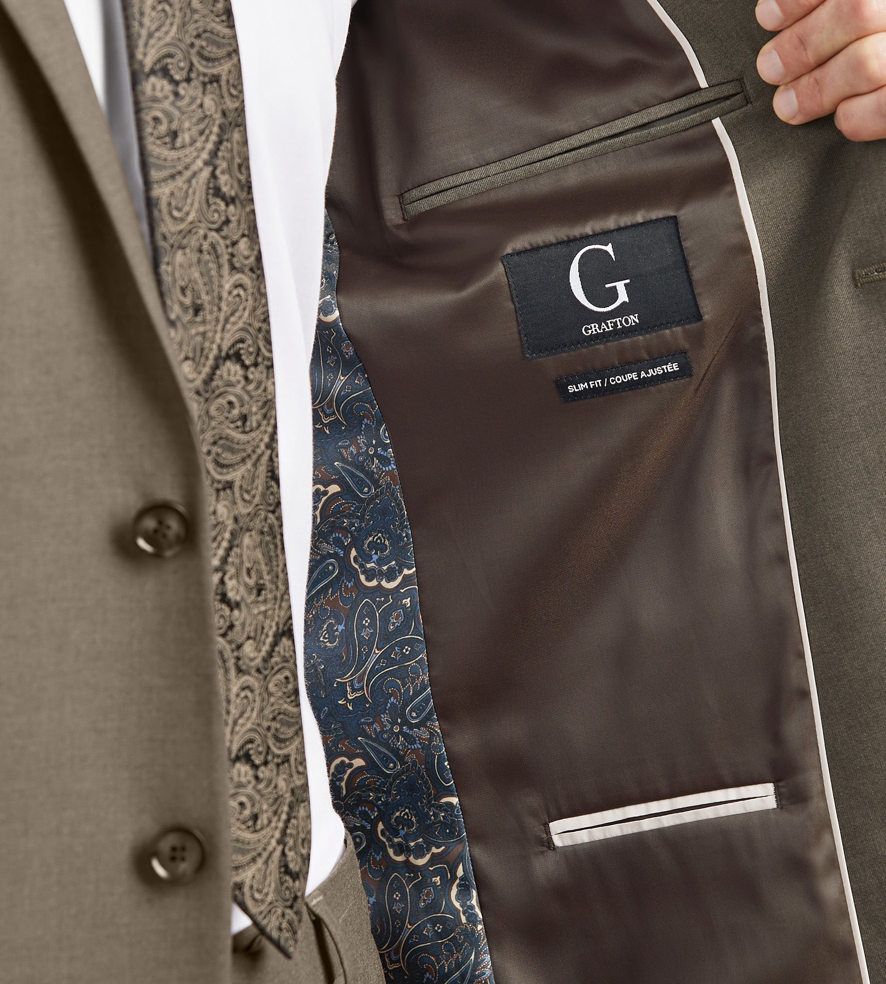 Modern Fit Light Brown Solid Suit