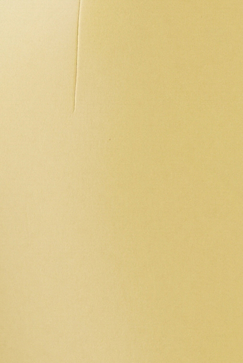 Boatneck Open Back Scuba Mini Dress - Lemon by Goddiva